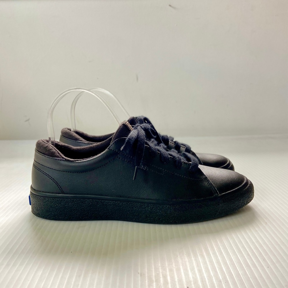 Keds Alley Black Leather Lace Up Low Top Sneaker Womens 8